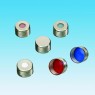 CAPSULE MAGNETIQUE A VIS, ORIFICE CENTRAL 8 MM AVEC SEPTUM SILICONE BLANC/FEUILLE D'ALUMINIUM PAR 1000