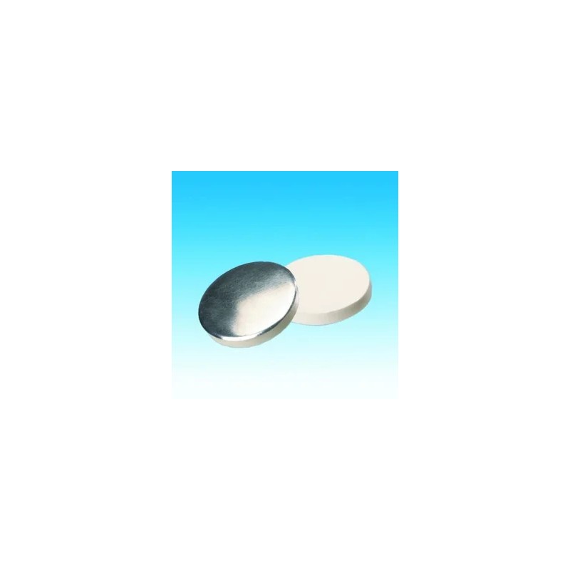 SEPTUM EN SILICONE BLANC/FEUILLE D'ALUMINIUM, DIAMETRE 20 MM PAR 1000
