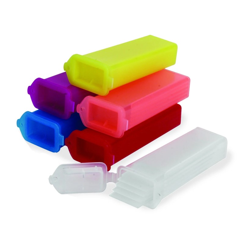 BOITE D'ENVOI POUR LAMES ASSORTIMENT DE 5 COULEURS PAR 25