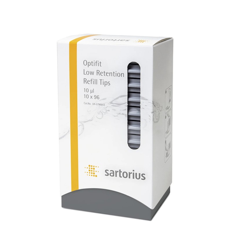 POINTE DE PIPETTE NON STERILE SARTORIUS BIOHIT OPTIFIT, EN RECHARGE 'REFILL TOWER' 0,1 - 10 MICROLITRES LONGUEUR 31,5 mm PAR 960