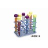 PORTOIR EN FIL D'ACIER FER REVETU EPOXY POUR TUBES A CENTRIFUGER 2 X 4 EMPLACEMENTS DIAMETRE 30 mm