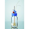 REACTEUR COMPLET AVEC FLACON EN VERRE DURAN 2000 ML COL A VIS GL 80, BOUCHON A 4 RACCORDS ET TIGE D'AGITATION MAGNETIQUE FORME ANCRE