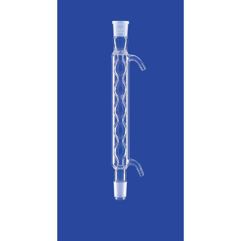 REFRIGERANT D'ALLIHN EN VERRE DURAN A RODAGE 24/29 RACCORD A OLIVE LONGUEUR UTILE 250 mm