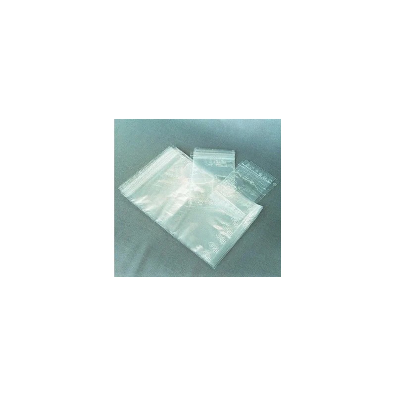 SACHET EN POLYETHYLENE AVEC FERMETURE PAR PRESSION 170 x 120 mm EPAISSEUR 0,05 mm SANS BANDE D'ECRITURE PAR 100