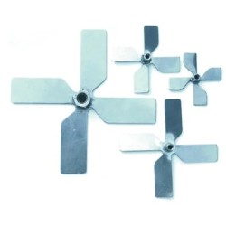 TETE D'AGITATION EN INOX, A HELICE 4 AILETTES INCLINEES 90° 70 mm M6