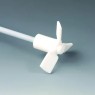 TIGE D'AGITATION EN INOX REVETEMENT PTFE 10 x 800 mm , A HELICE 3 AILETTES RECTANGULAIRES EN PTFE DIA
