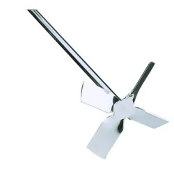 TIGE D'AGITATION EN INOX 8 x 350 mm, A HELICE 4 AILETTES DIAMETRE 50 mm, IKA R 1342