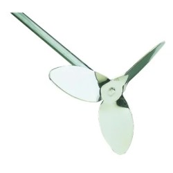 TIGE D'AGITATION EN INOX 8 x 350 mm, A HELICE 3 AILETTES DIAMETRE 75 mm, REVETEMENT PTFE IKA R1389