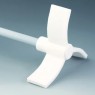 TIGE D'AGITATION EN INOX REVETEMENT PTFE 10 x 600 mm , A HELICE 3 AILETTES COURBEES EN PTFE DIAMETRE