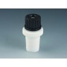 RACCORD EN PTFE POUR TIGE D'AGITATION DIAMETRE 6 mm, RODAGE 29/32 AVEC BOUCHON A VIS EN PPS