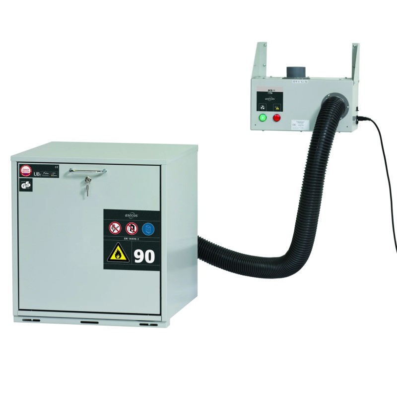 CAISSON DE VENTILATION ASECOS AVEC DISPOSITIF DE CONTROLE DE FLUX D'AIR POUR ARMOIRE SOUS PAILLASSE