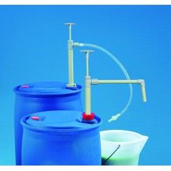 POMPE VIDE-FUT EN POLYPROPYLENE AVEC TUYAU DE VIDANGE RIGIDE, PROFONDEUR D'IMMERSION 650 mm
