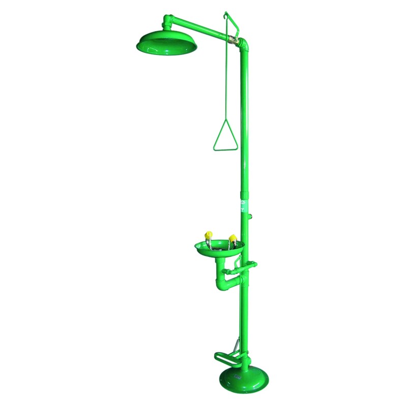 COMBINE DOUCHE LAVEUR D'YEUX EN ABS COMMANDE MANUELLE ET PIED