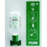 LAVEUR D'YEUX AUTONOME STATION MURALE AVEC 1 FLACON : 500 ML SOLUTION SALINE