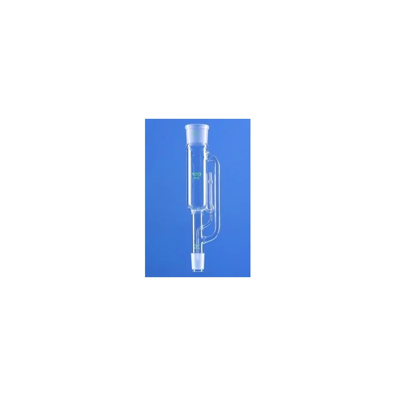 TETE D'EXTRACTEUR SOXHLET EN VERRE DURAN AVEC TUBULURE LATERALE ISOBARE, RODAGE FEMELLE