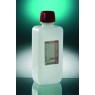 FLACON CARRE EN PEHD POUR PRELEVEMENT D'EAU 500 ml, COL ETROIT, STERILE AVEC THIOSULFATE 20 g/l ET C