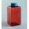 FLACON CARRE EN POLYPROPYLENE BRUN POUR PRELEVEMENT D'EAU, COL A VIS LARGE, STERILE AVEC BOUCHON