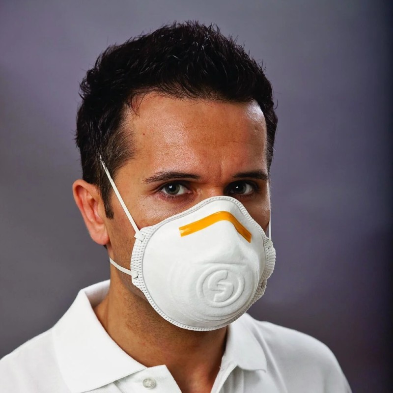 MASQUE DE PROTECTION ANTI-POUSIERES MANDIL FORME COQUE AVEC SOUPAPE "COOL DOWN" 