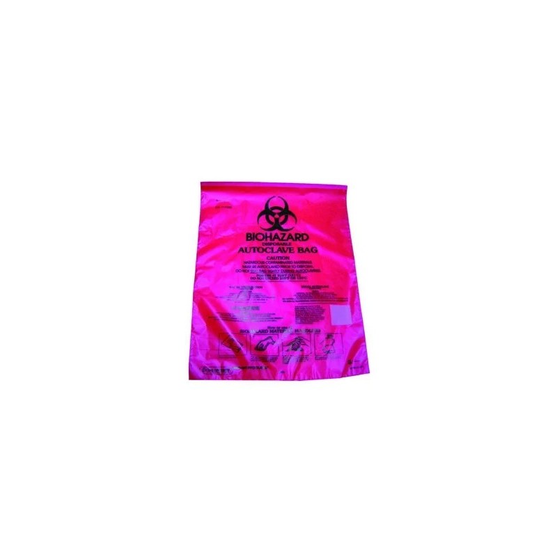 SAC EN POLYETHYLENE POUR DECHETS BIOHAZARD PAR 100