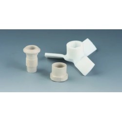 TETE D'AGITATION EN PTFE, A HELICE 3 AILETTES INCLINEES DIAMETRE 75 mm POUR TIGE