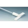 TIGE D'AGITATION EN ACIER INOX REVETEMENT PTFE, A 2 PALES PLIABLES EN PTFE