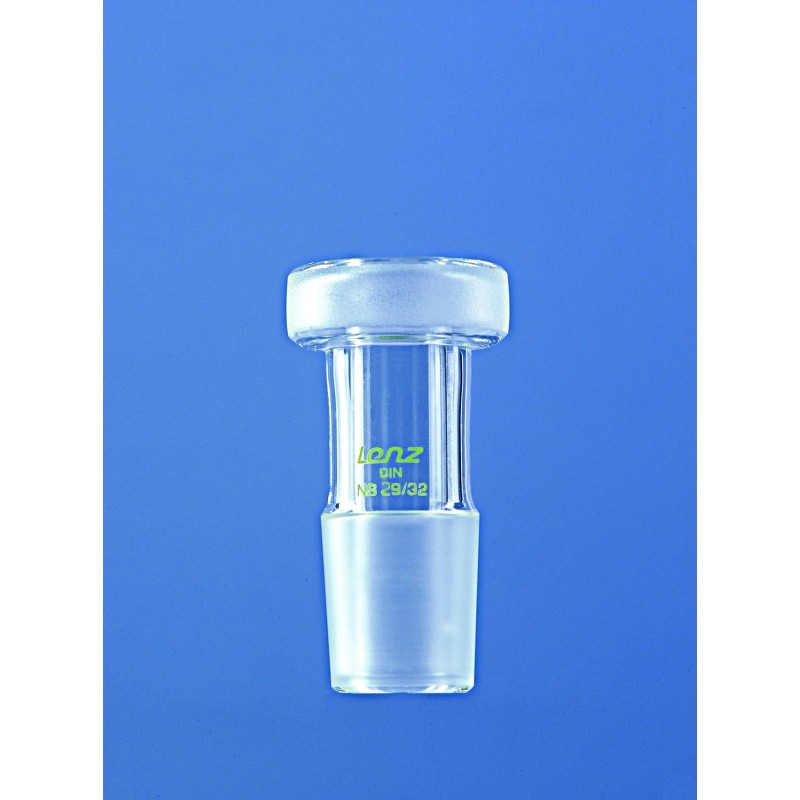 GUIDE D'AGITATION EN VERRE DURAN A DOUBLE ENVELOPPE, RODAGE MALE POUR TIGE