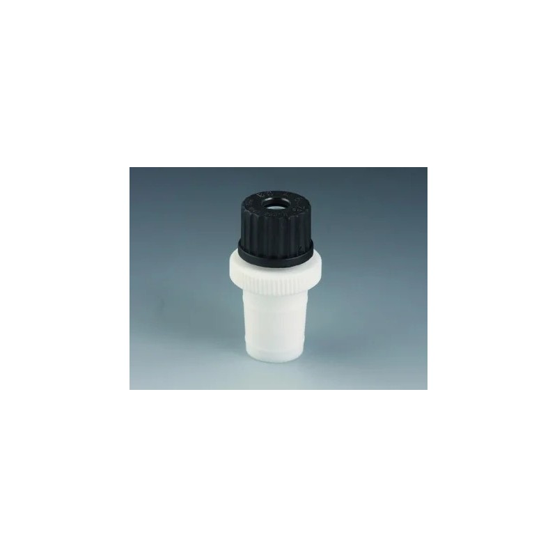 RACCORD EN PTFE AVEC RODAGE ET BOUCHON A VIS EN PPS, POUR TIGE D'AGITATION