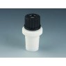 RACCORD EN PTFE AVEC RODAGE ET BOUCHON A VIS EN PPS, POUR TIGE D'AGITATION