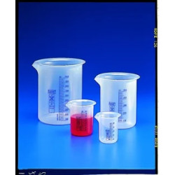 BECHER EN POLYPROPYLENE GRADUATIONS BLEUES 50 ml