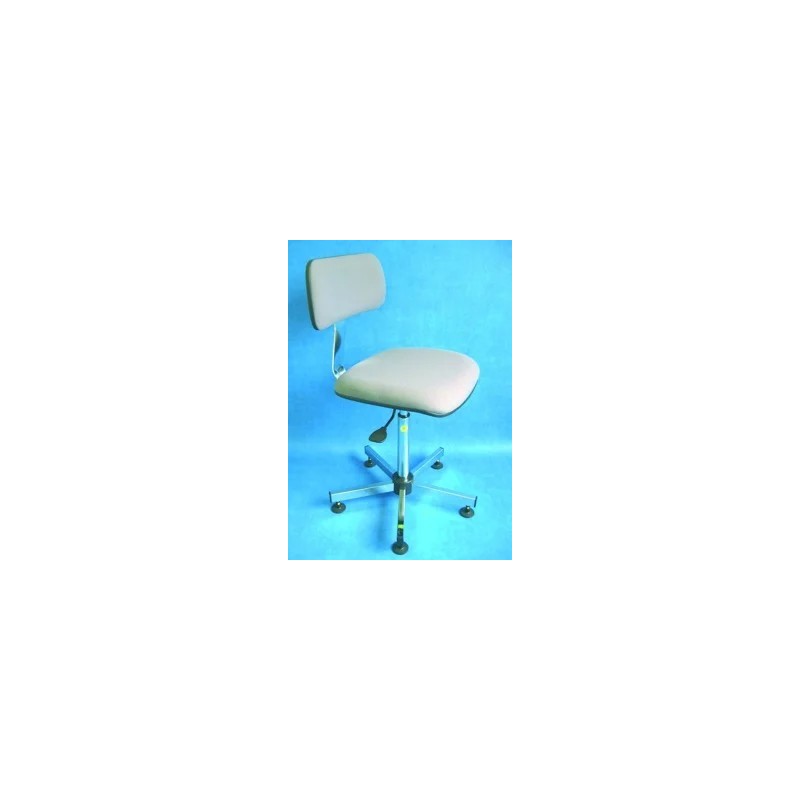 SIEGE EN VINYLE, PIETEMENT EN ACIER CHROME HAUTEUR D'ASSISE
