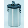JARRE ANAEROBIE EN ACIER INOX, TAILLE LARGE POUR 15 BOITES DE PETRI DIAMETRE MAX 150 mm, COUVERCLE EN PLASTIQUE