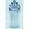 JARRE ANAEROBIE CRYSTAL ET COUVERCLE EN POLYCARBONATE POUR 15 BOITES DE PETRI DIAMETRE 60 A 100 MM