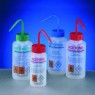 PISSETTES COL LARGE LDPE, 1000 ml, BOUCHON JAUNE, AVEC SYSTEME ANTI-GOUTTE - PAQUET DE 5