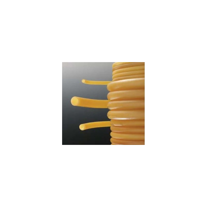 TUYAU EN CAOUTCHOUC NATUREL AMBRE GENRE ANGLAIS SOUPLE DIAMETRE 10 x 16 mm / EPAISSEUR 3 mm PAR 10 m, PRIX AU METRE