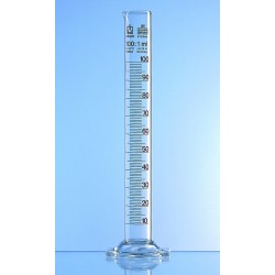 EPROUVETTE GRADUEE SILBERBRAND ETERNA EN VERRE BOROSILICATE FORME HAUTE, CLASSE B, GRADUATIONS MARRON, 10 mL / 0,2 mL PAR 2