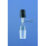 ROBINET EN VERRE DURAN POUR DESSICATEUR, CLE PTFE ANTI-TURBULENCE, RODAGE 24/29