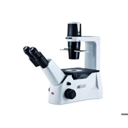 MICROSCOPE INVERSE BINOCULAIRE MOTIC AE 2000, A ECLAIRAGE HALOGENE, AVEC 4 OBJECTIFS PLAN : 4X, 10X, 20X, 40X