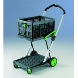 CHARIOT DE LABORATOIRE PLIABLE MULTI FONCTIONS CLAX MOBIL COMFORT AVEC UNE CAISSE CLAX DE 46 LITRES