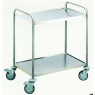 CHARIOT DE LABORATOIRE EN INOX MSW 8 X 5/2 - 2 PLATEAUX - DIM HORS TOUT L900 X P600 X H940 mm