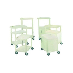 CHARIOT DE LABORATOIRE EN POLYETHYLENE WT 34 COLORIS BEIGE MODELE 3 PLATEAUX DIMENSIONS EXTERNES 610 x 460 x 860 MM