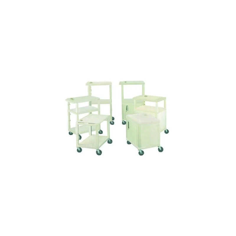 CHARIOT DE LABORATOIRE EN POLYETHYLENE WT 34 COLORIS BEIGE MODELE 3 PLATEAUX DIMENSIONS EXTERNES 610 x 460 x 860 MM