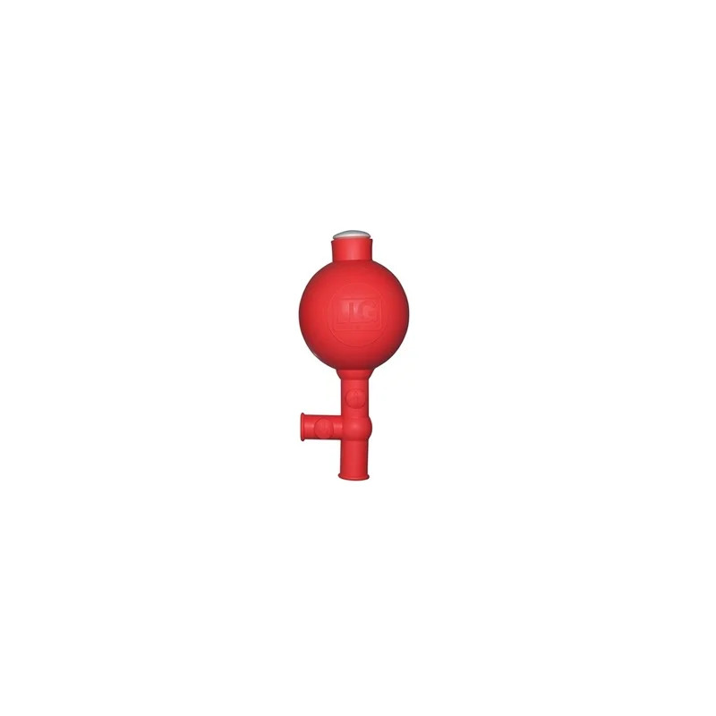 POIRE A PIPETER DE SECURITE FLIP EN CAOUTCHOUC ROUGE VERT