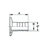 BRIDE TYPE KF EN ALUMINIUM DN 40 POUR TUYAU DIAMETRE 10 mm