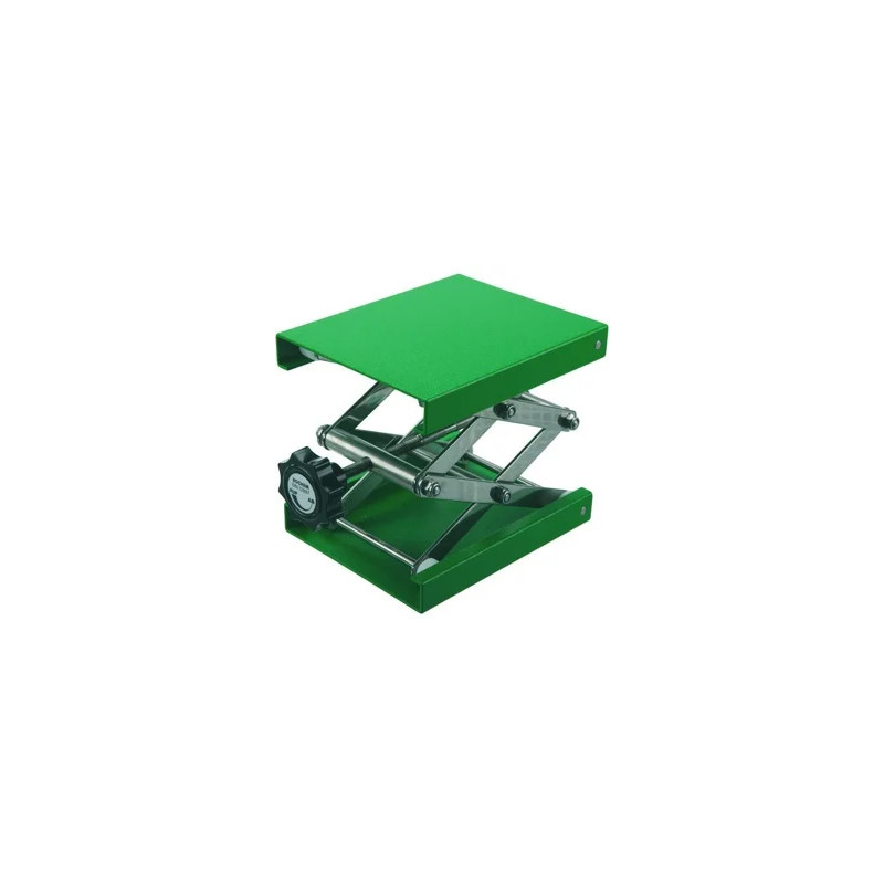 SUPPORT ELEVATEUR EN ALUMINIUM ANODISE BLEU 240x240 mm HAUT. MAX 275 mm