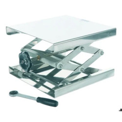 SUPPORT ELEVATEUR EN ACIER INOX 400x400 mm HAUT. MAX 470 mm