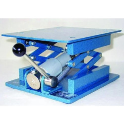 SUPPORT ELEVATEUR HYDRAULIQUE EN ACIER INOX 300 x 300 mm HAUTEUR 91 A 285 mm CHARGE MAX 25 Kg