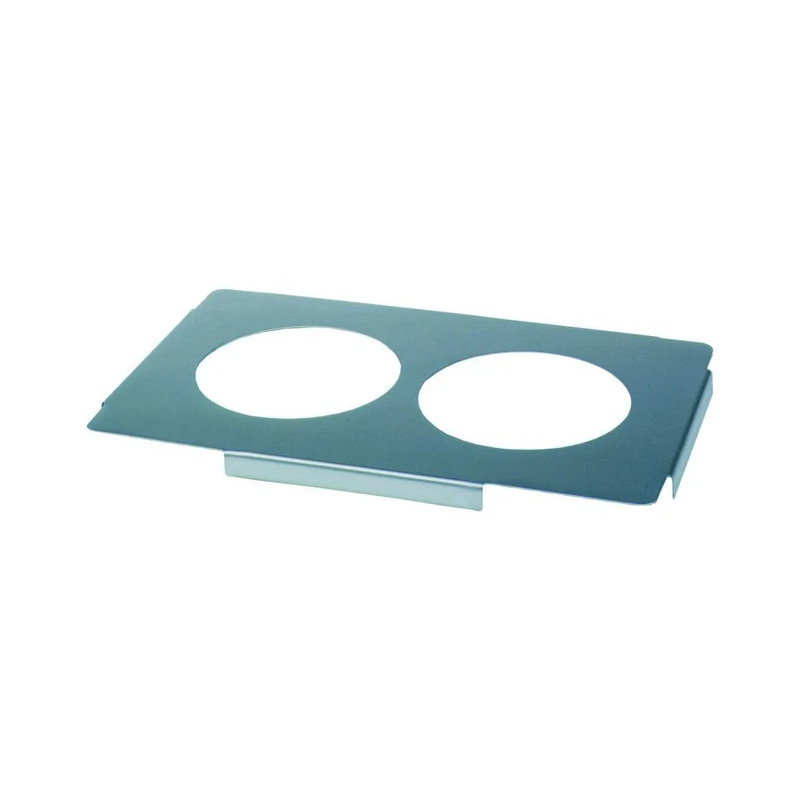 COUVERCLE EN INOX AVEC 1 OUVERTURE POUR BECHER DE08 POUR BAIN A ULTRASONS SONOREX
