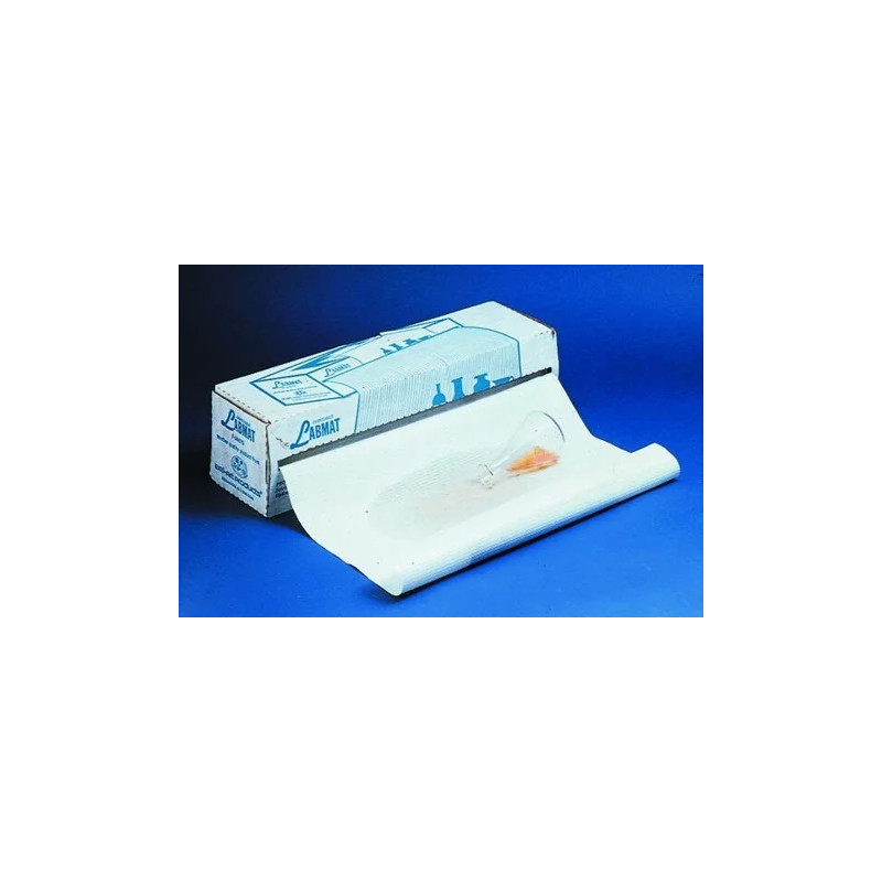 PAPIER ABSORBANT DE PROTECTION LAB MAT, PAR ROULEAU 15 m x 500 mm, BLANC