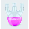 BALLON EN VERRE BOROSILICATE FOND ROND TRICOL RODE RODAGE CENTRAL 29/32, LATERAUX VERTICAUX 29/32