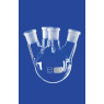 BALLON EN VERRE DURAN FOND ROND 4 COLS RODES RODAGE CENTRAL 29/32, LATERAUX INCLINES 15° 29/32